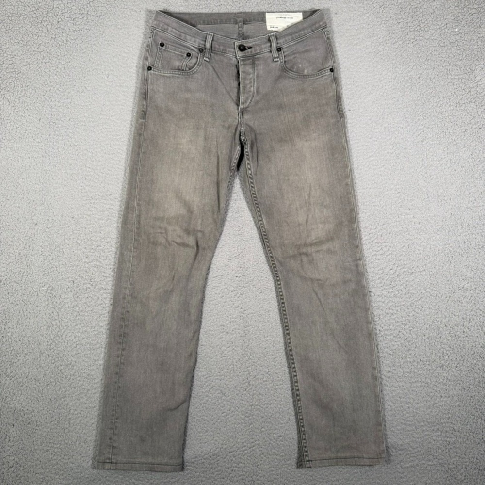 Rag & Bone Jeans Mens 30x29 Gray Fit 2 Slim Button Fly Casual Preppy Denim USA